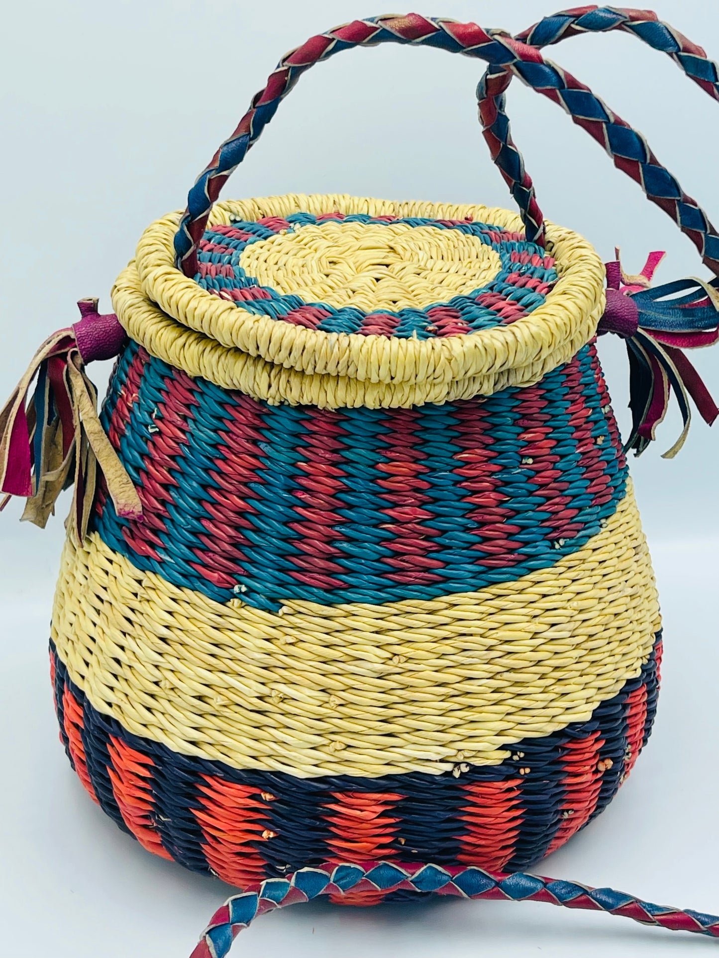 African Cross Body Basket/Bolga Basket/Tote bag