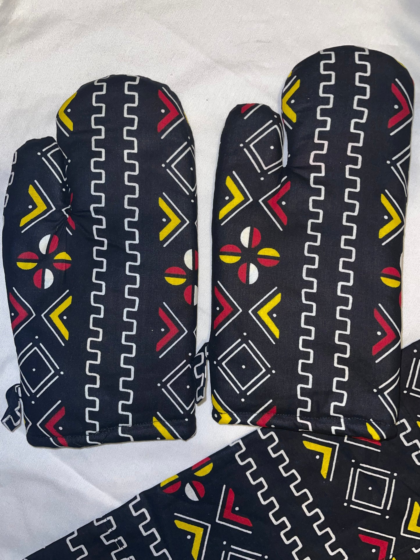 Ankara Apron And Mitten set
