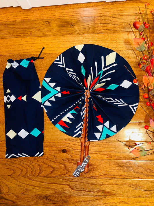 Handmade Ankara Hand Fan.